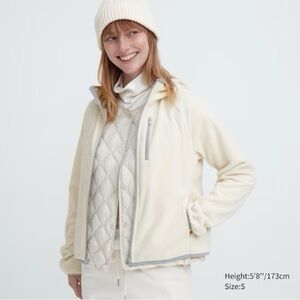 Uniqlo women size s light fleece full zip hoodie